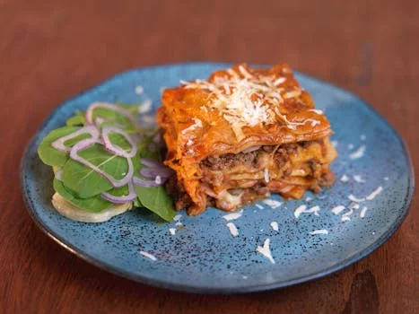 lasagna bolognese beef ragu bechamel cheese